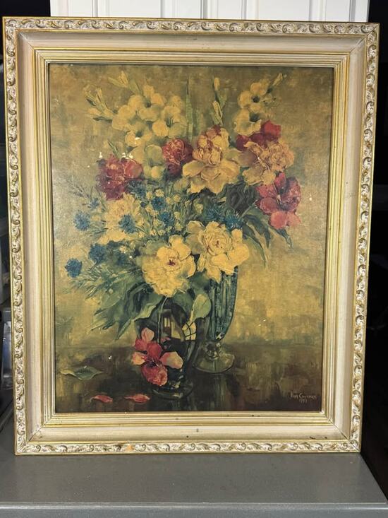 Ann Cochran Other - Ann Cochran Summer Splendor 1944 Oil Painting Floral Still Life Framed TV Prop
